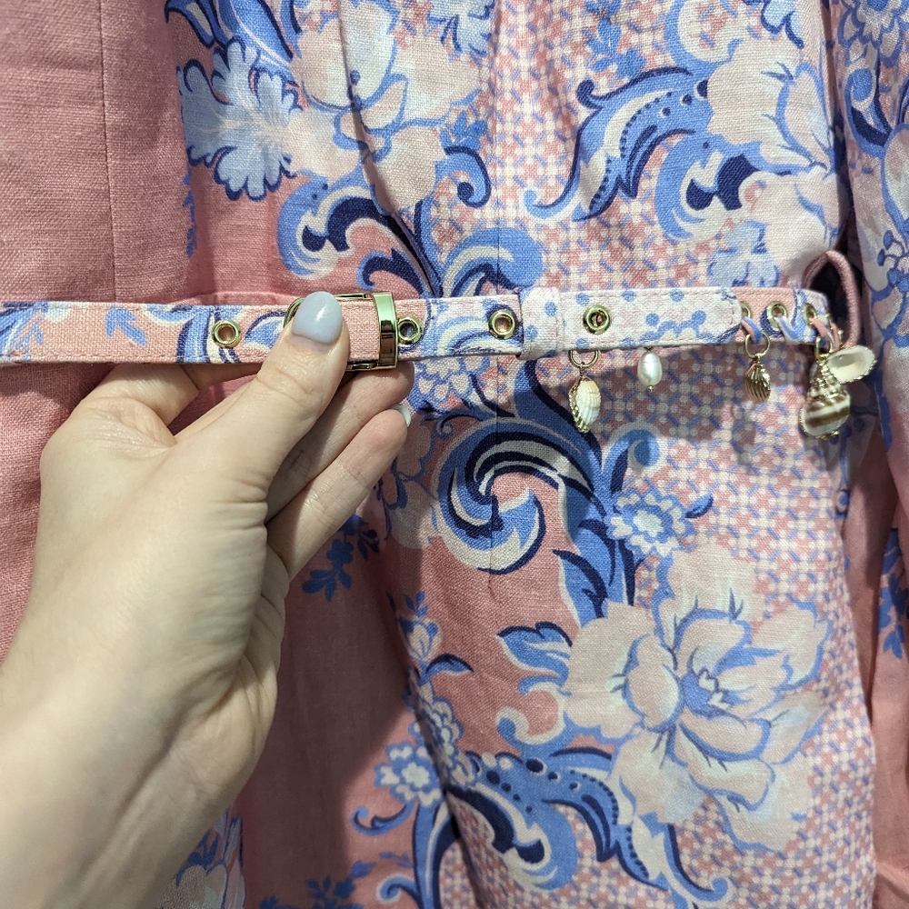 Zimmermann Linen Puff-Sleeve Postcard Minidress - Picture 6 of 12
